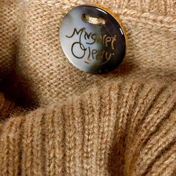 Margaret O'Leary Sweater Dress Sz.M Camel Cashmere Blend Staple Quiet Luxury - Picture 7 of 11